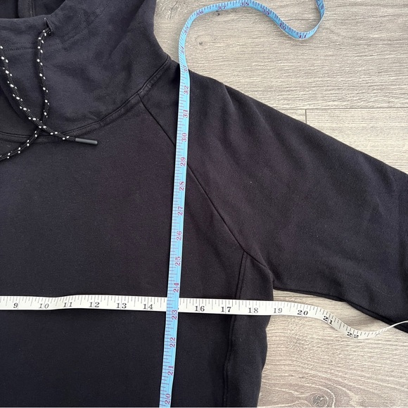 AMERICAN GIANT Womens Hoodie Dress Medium Black Pockets French Terry Sporty 90s - Picture 7 of 8